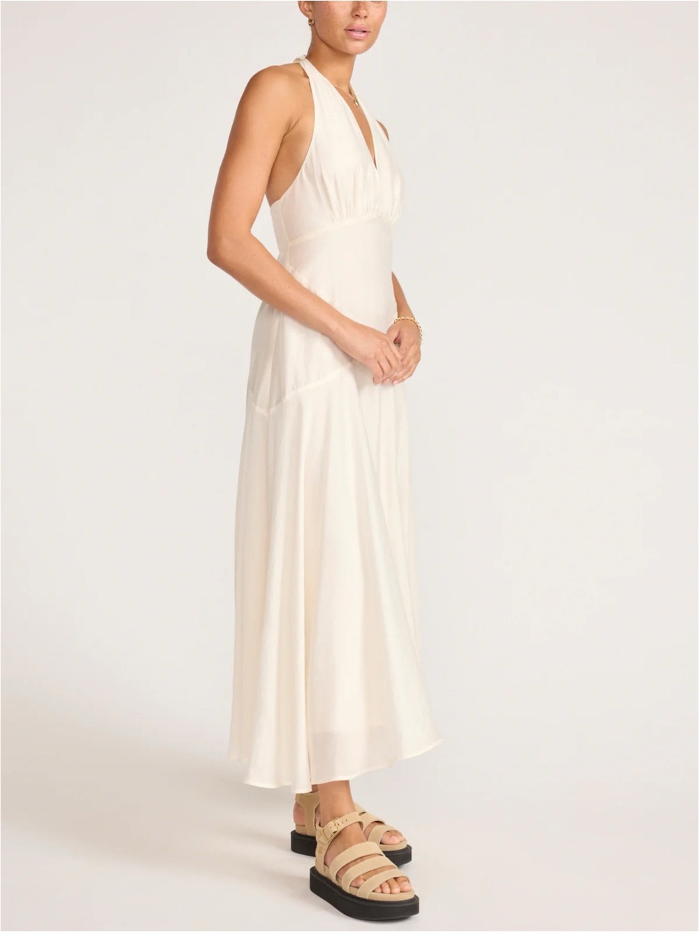 NWT Brochu Walker The Tori Voile Dress in Creme XS - Picture 16 of 16